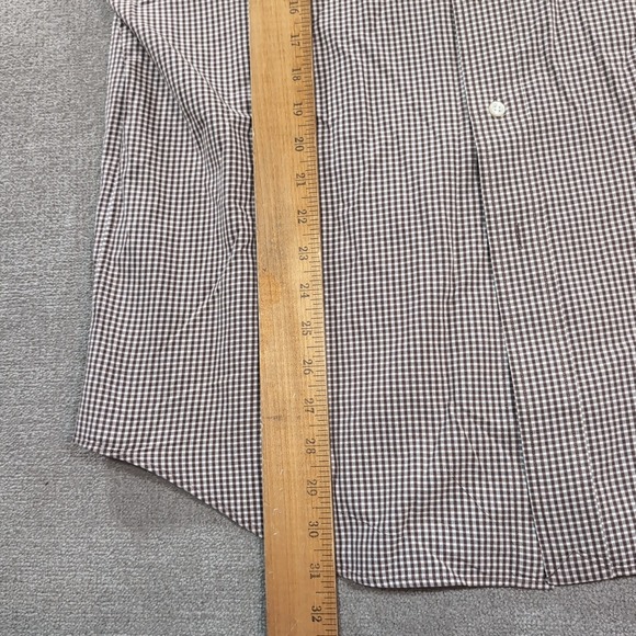 Vintage Ralph Lauren Blake Shirt Men M Brown‎ Gingham Button Down Two-Ply Cotton - Picture 4 of 8